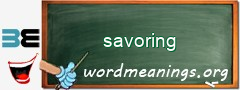 WordMeaning blackboard for savoring